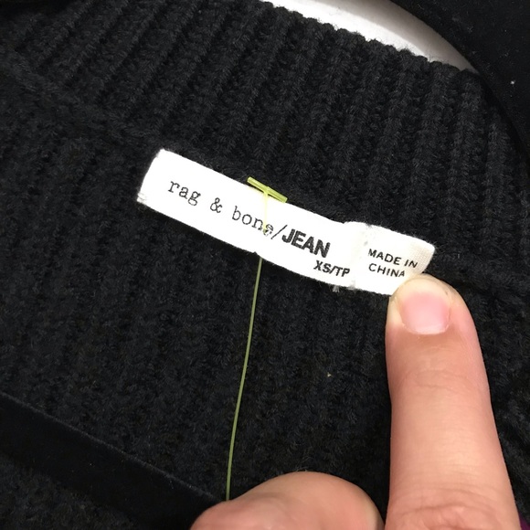 Rag & Bone Black Side Lace-Up Oversized Sweater - Picture 4 of 8